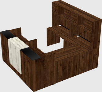 Shared one sided u-shaped reception desk