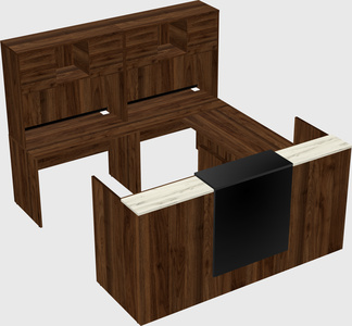 Shared one sided u-shaped reception desk