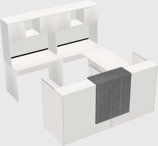 Shared one sided u-shaped reception desk