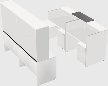 Shared one sided u-shaped reception desk