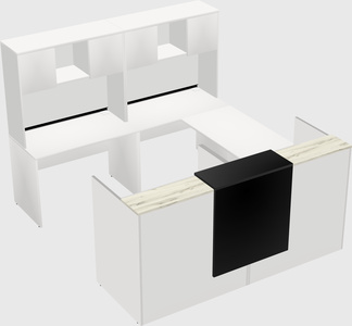 Shared one sided u-shaped reception desk