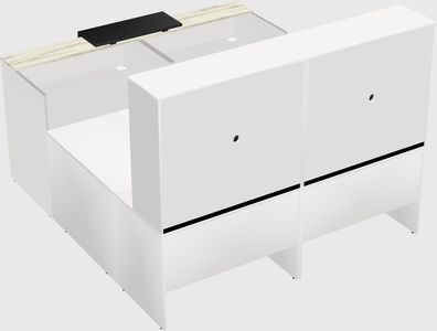 Shared one sided u-shaped reception desk