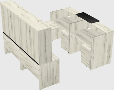 Shared one sided u-shaped reception desk