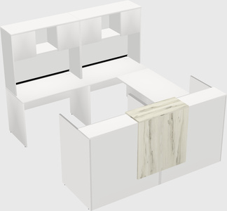 Shared one sided u-shaped reception desk