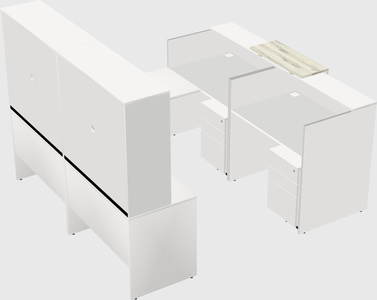 Shared one sided u-shaped reception desk