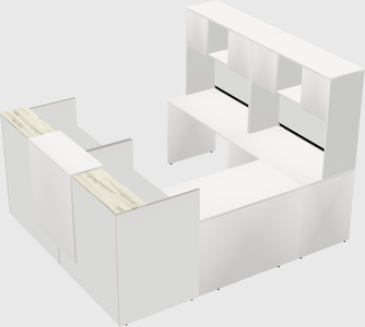 Shared one sided u-shaped reception desk