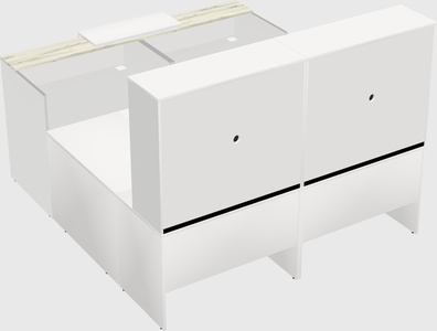 Shared one sided u-shaped reception desk