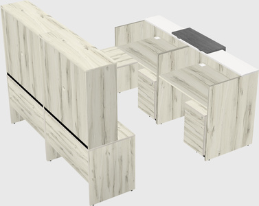 Shared one sided u-shaped reception desk