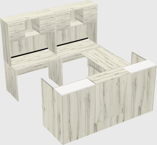 Shared one sided u-shaped reception desk