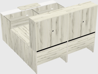 Shared one sided u-shaped reception desk