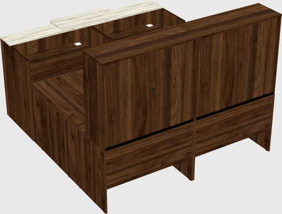 Shared one sided u-shaped reception desk