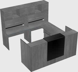 Shared one sided u-shaped reception desk