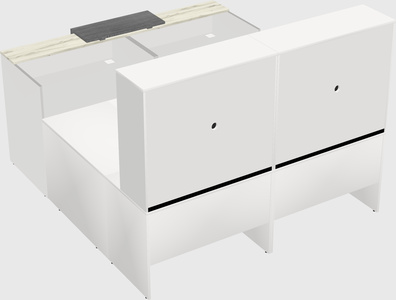 Shared one sided u-shaped reception desk