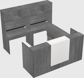 Shared one sided u-shaped reception desk