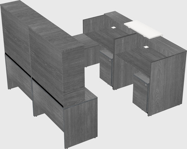 Shared one sided u-shaped reception desk