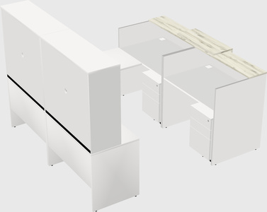 Shared one sided u-shaped reception desk