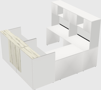 Shared one sided u-shaped reception desk