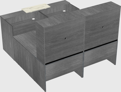 Shared one sided u-shaped reception desk
