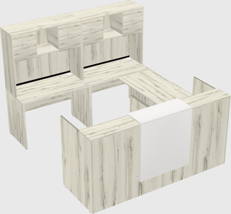Shared one sided u-shaped reception desk