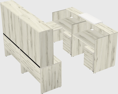 Shared one sided u-shaped reception desk
