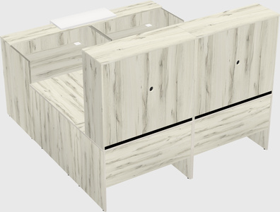 Shared one sided u-shaped reception desk