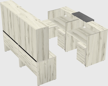 Shared one sided u-shaped reception desk