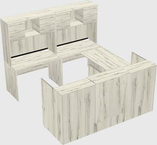 Shared one sided u-shaped reception desk