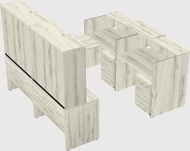 Shared one sided u-shaped reception desk