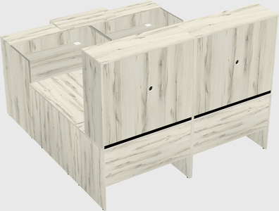 Shared one sided u-shaped reception desk