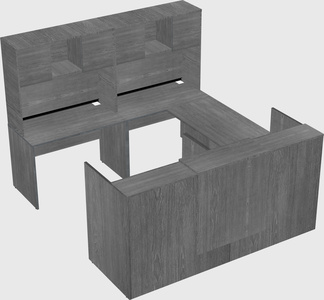 Shared one sided u-shaped reception desk