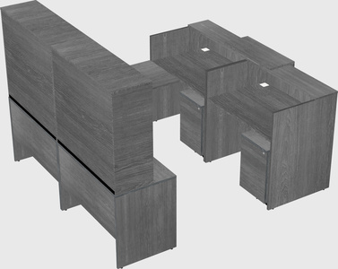 Shared one sided u-shaped reception desk