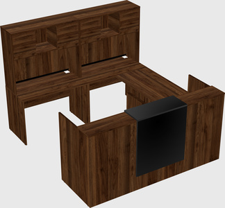 Shared one sided u-shaped reception desk