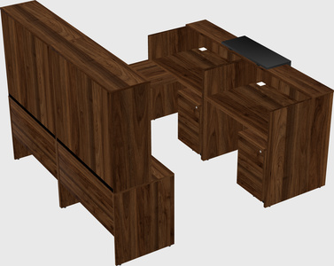 Shared one sided u-shaped reception desk