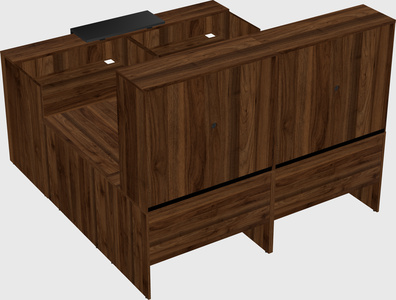 Shared one sided u-shaped reception desk