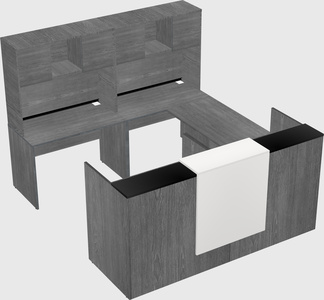 Shared one sided u-shaped reception desk