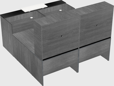 Shared one sided u-shaped reception desk