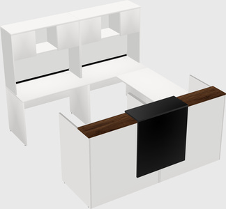 Shared one sided u-shaped reception desk