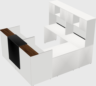 Shared one sided u-shaped reception desk