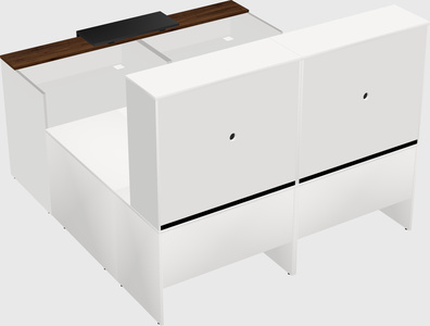 Shared one sided u-shaped reception desk