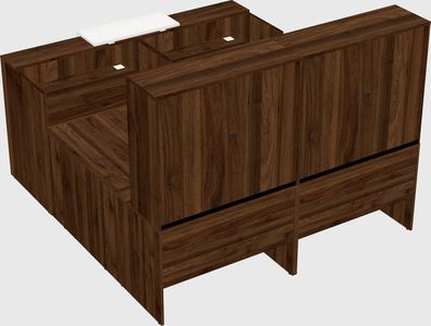 Shared one sided u-shaped reception desk