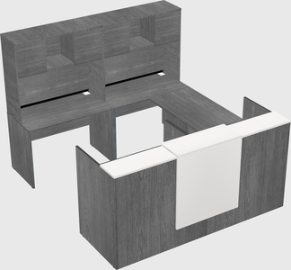 Shared one sided u-shaped reception desk