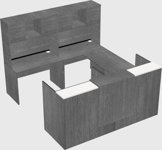 Shared one sided u-shaped reception desk