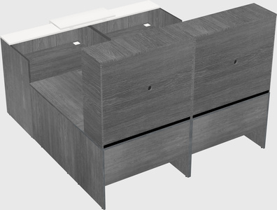 Shared one sided u-shaped reception desk