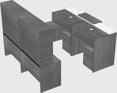 Shared one sided u-shaped reception desk