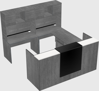 Shared one sided u-shaped reception desk