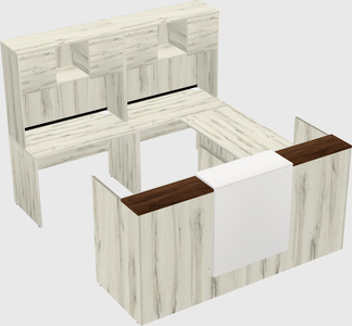 Shared one sided u-shaped reception desk