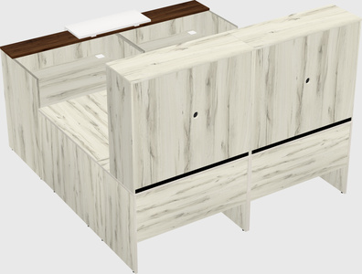 Shared one sided u-shaped reception desk