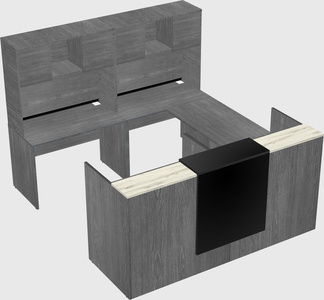Shared one sided u-shaped reception desk