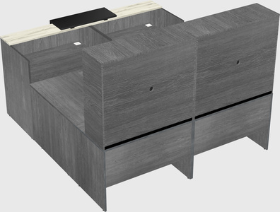 Shared one sided u-shaped reception desk