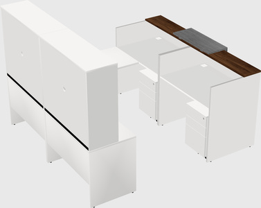 Shared one sided u-shaped reception desk